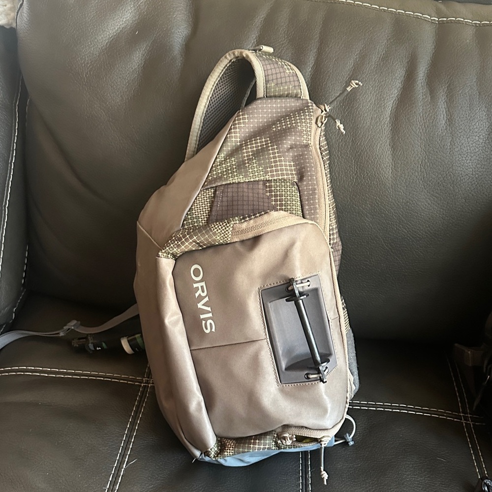 Orvis Brown and Tan Men's sling pack